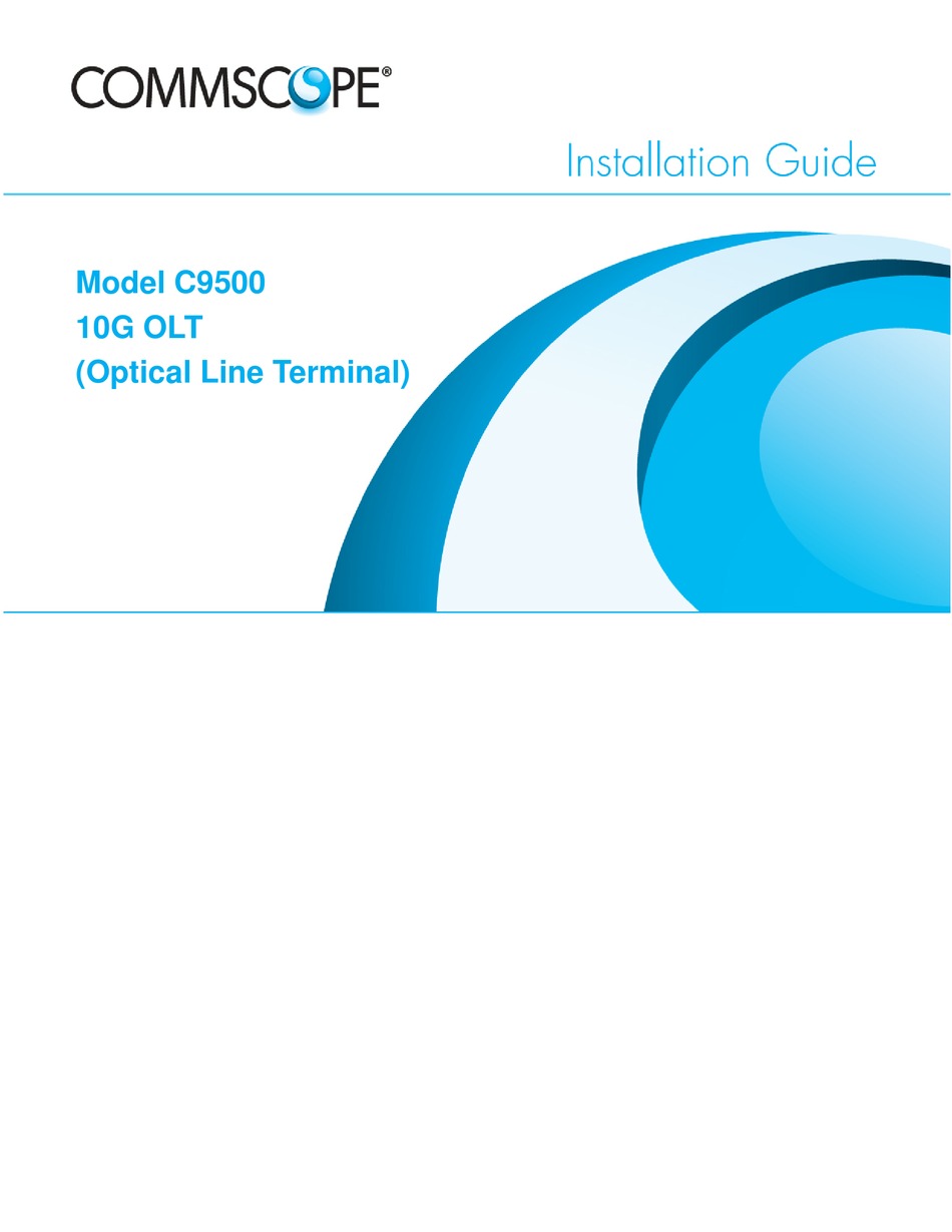 COMMSCOPE C9500 INSTALLATION MANUAL Pdf Download | ManualsLib