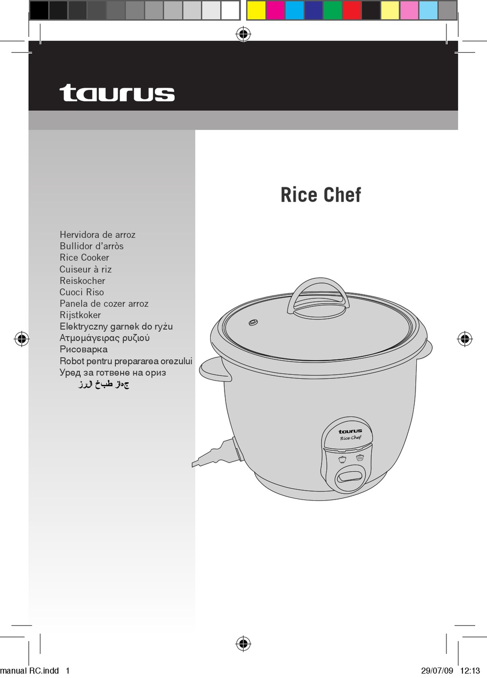 TAURUS RICE CHEF MANUAL Pdf Download ManualsLib