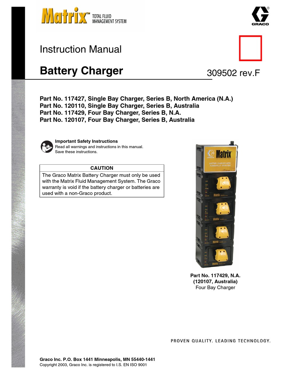 GRACO MATRIX B SERIES INSTRUCTION MANUAL Pdf Download | ManualsLib