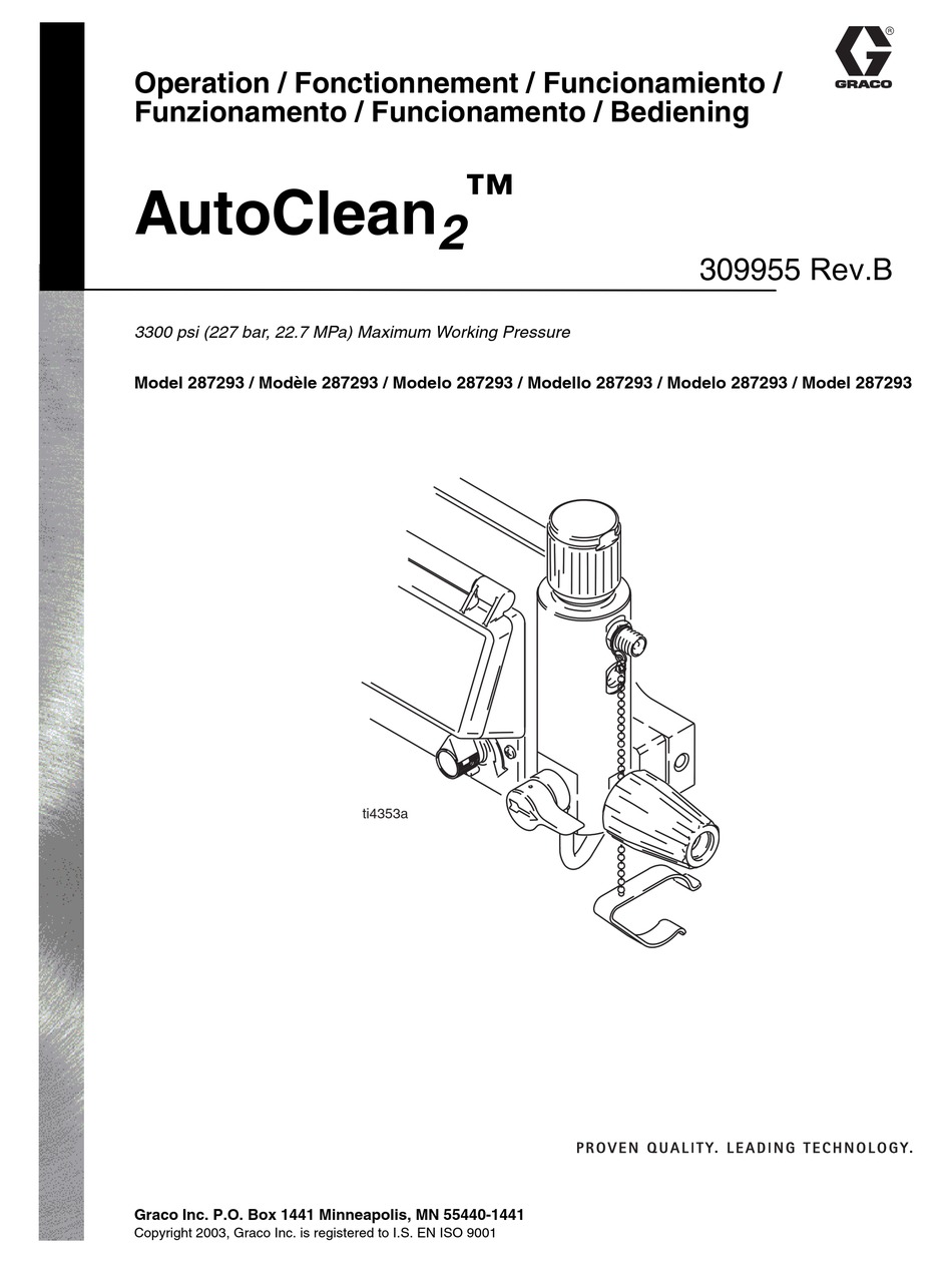 GRACO AUTOCLEAN2 OPERATION Pdf Download ManualsLib