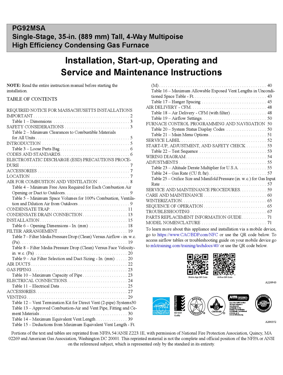 carrier-pg92msa-installation-start-up-operating-and-service-and