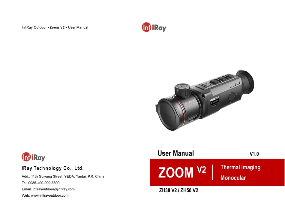 INFIRAY ZOOM V2 USER MANUAL Pdf Download ManualsLib