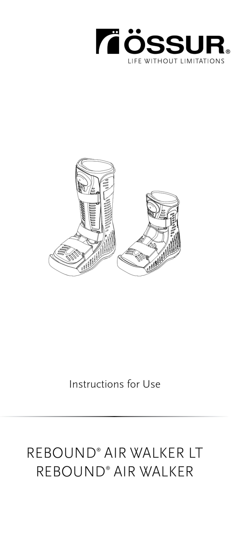 ÖSSUR REBOUND AIR WALKER LT INSTRUCTIONS FOR USE MANUAL Pdf Download