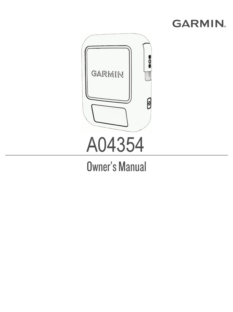 GARMIN A04354 OWNER'S MANUAL Pdf Download ManualsLib