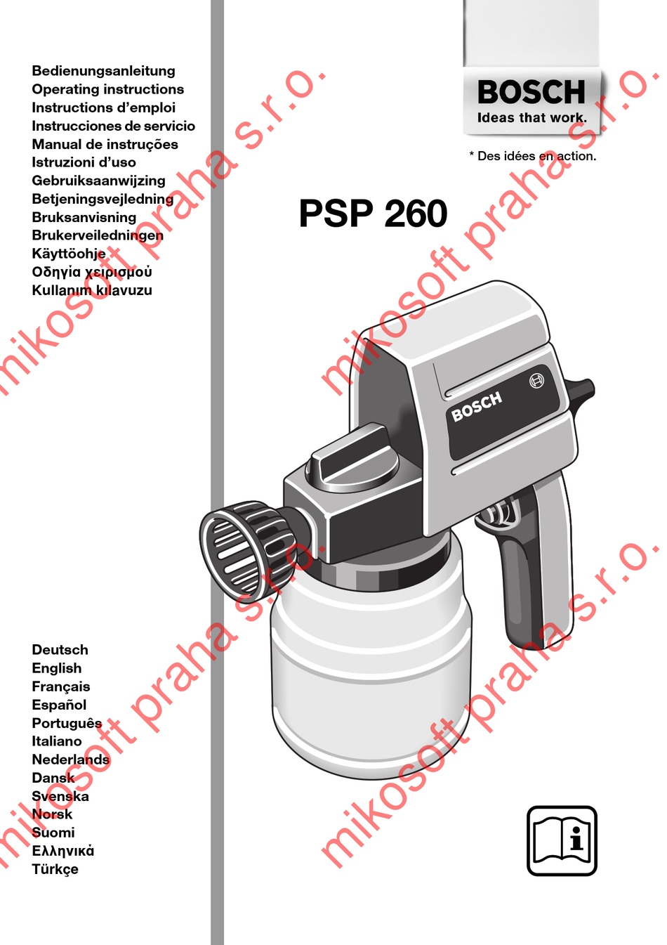 BOSCH PSP 260 OPERATING INSTRUCTIONS MANUAL Pdf Download | ManualsLib