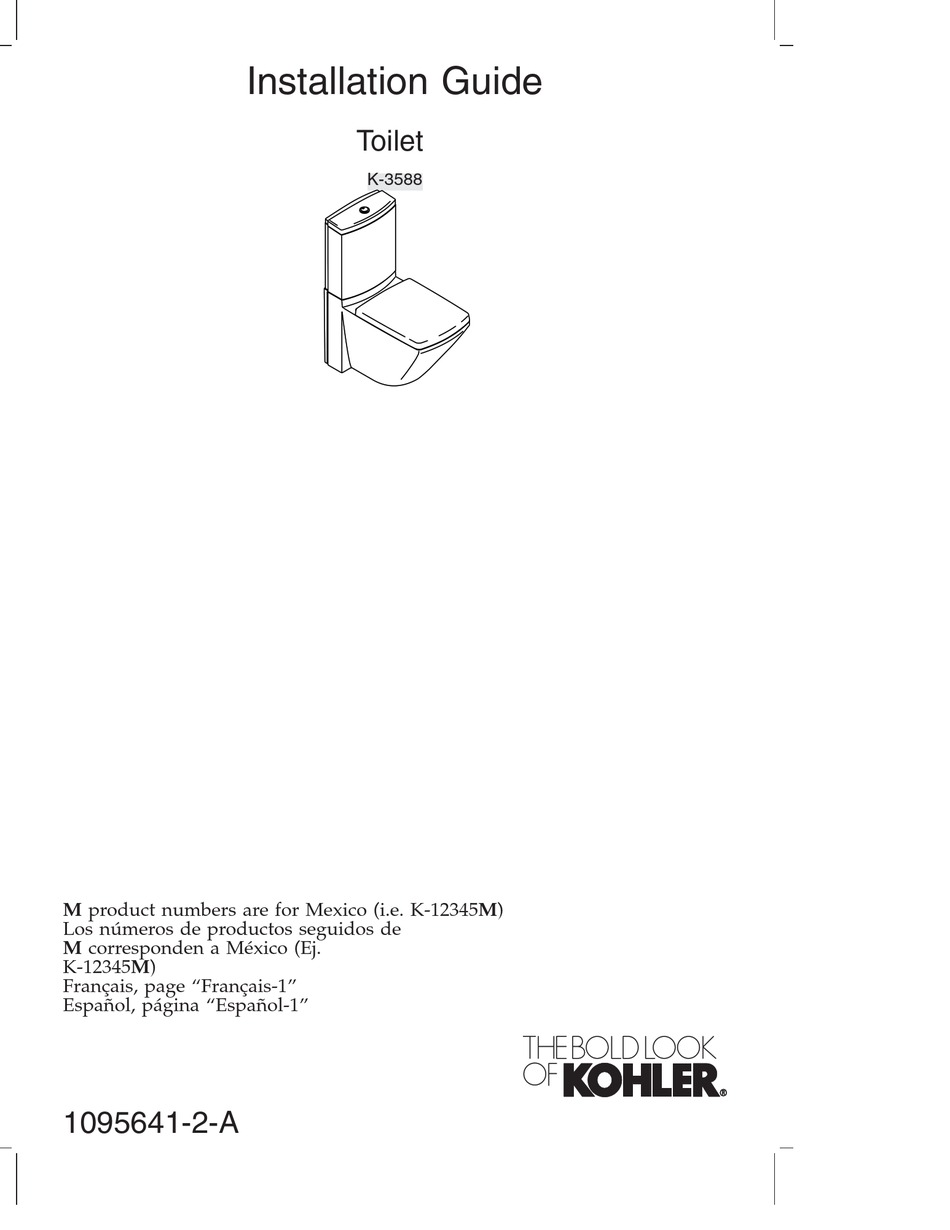 KOHLER ESCALE K358896 INSTALLATION MANUAL Pdf Download ManualsLib
