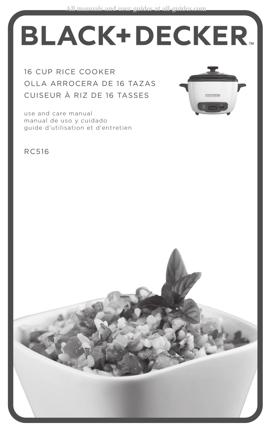 BLACK & DECKER RC516 USE AND CARE MANUAL Pdf Download ManualsLib