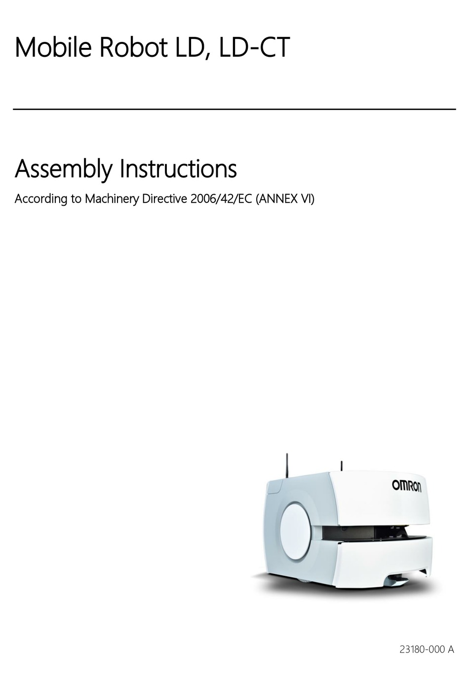 OMRON LD ASSEMBLY INSTRUCTIONS MANUAL Pdf Download ManualsLib