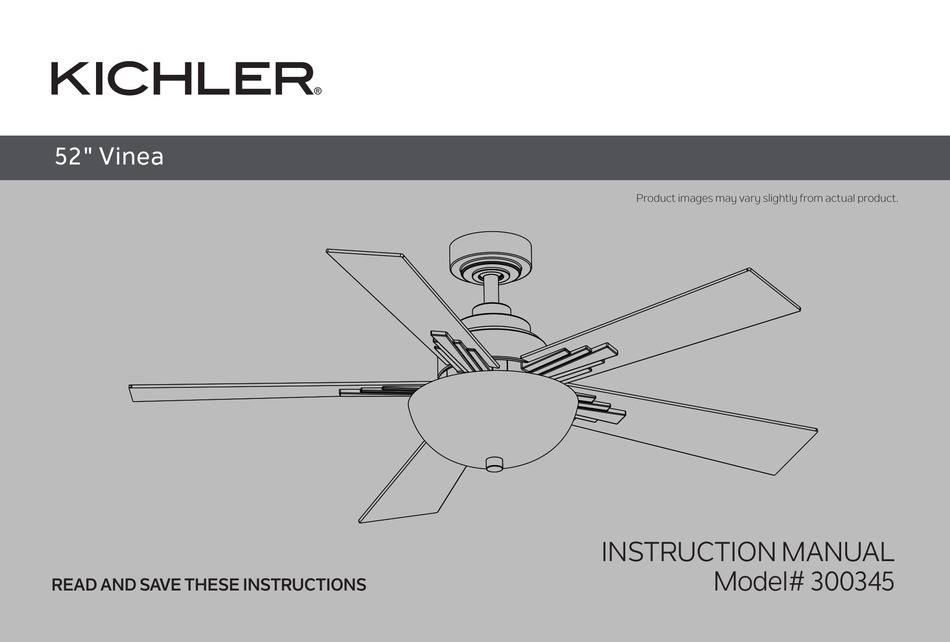 KICHLER LIGHTING VINEA 52 INSTRUCTION MANUAL Pdf Download ManualsLib