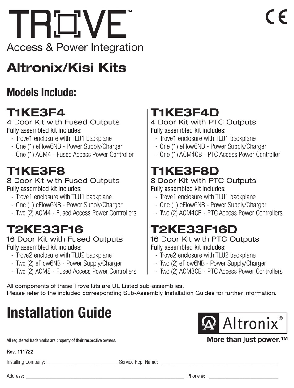 ALTRONICS T1KE3F4 INSTALLATION MANUAL Pdf Download ManualsLib