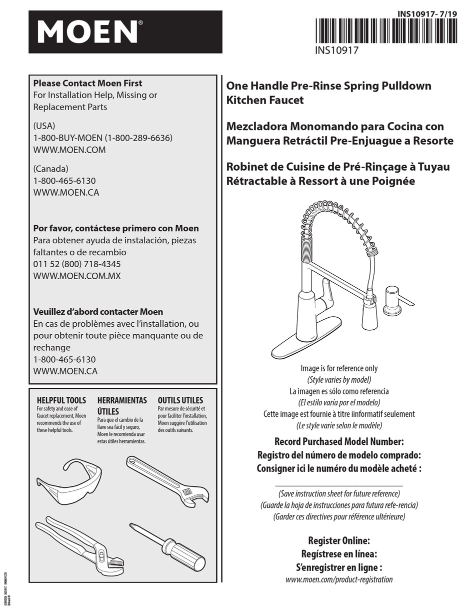 MOEN ESSIE 87814SRS INSTALLATION INSTRUCTIONS MANUAL Pdf Download