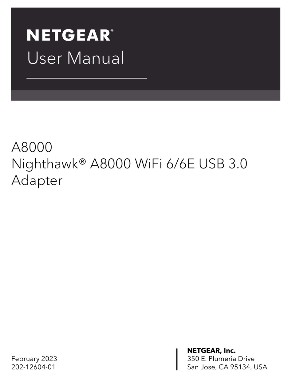 NETGEAR NIGHTHAWK A8000 USER MANUAL Pdf Download ManualsLib