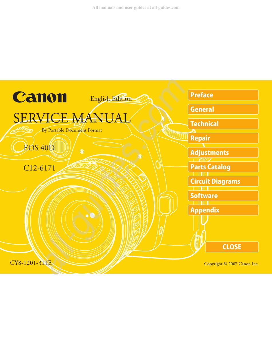 CANON EOS 40D SERVICE MANUAL Pdf Download ManualsLib