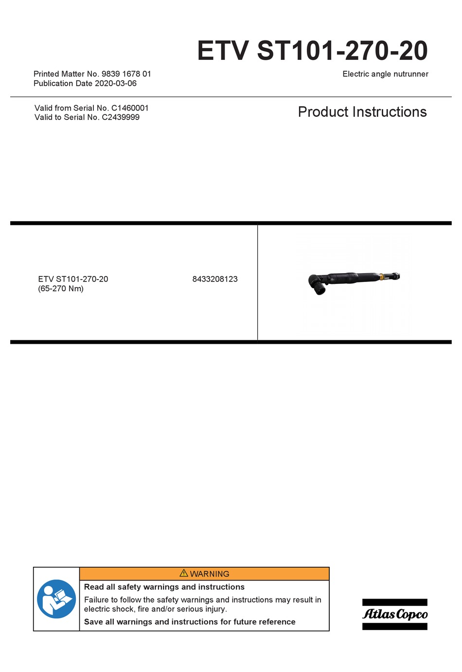 ATLAS COPCO ETV ST10127020 PRODUCT INSTRUCTIONS Pdf Download ManualsLib