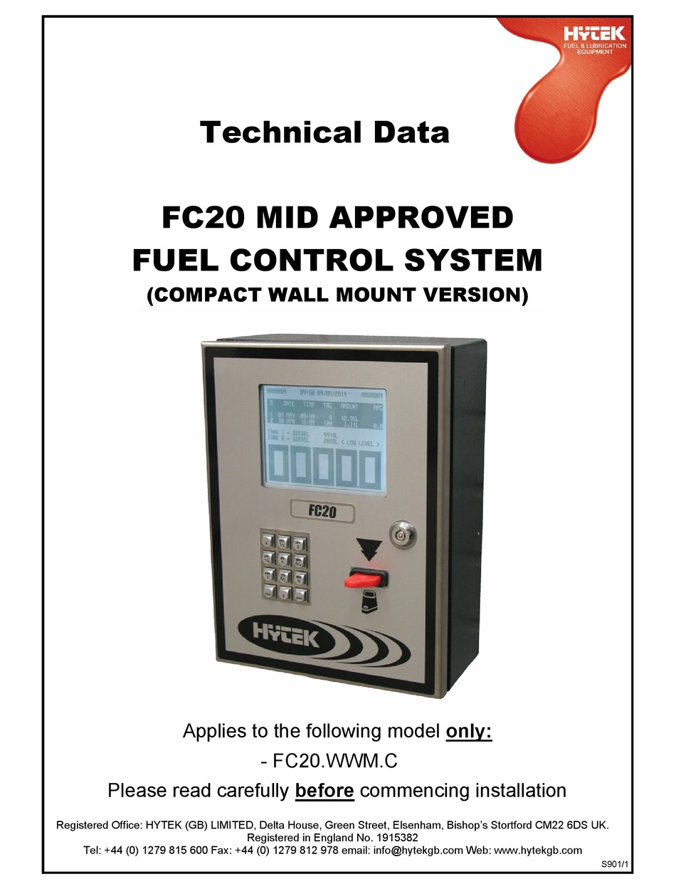 HYTEK FC20 TECHNICAL DATA MANUAL Pdf Download ManualsLib