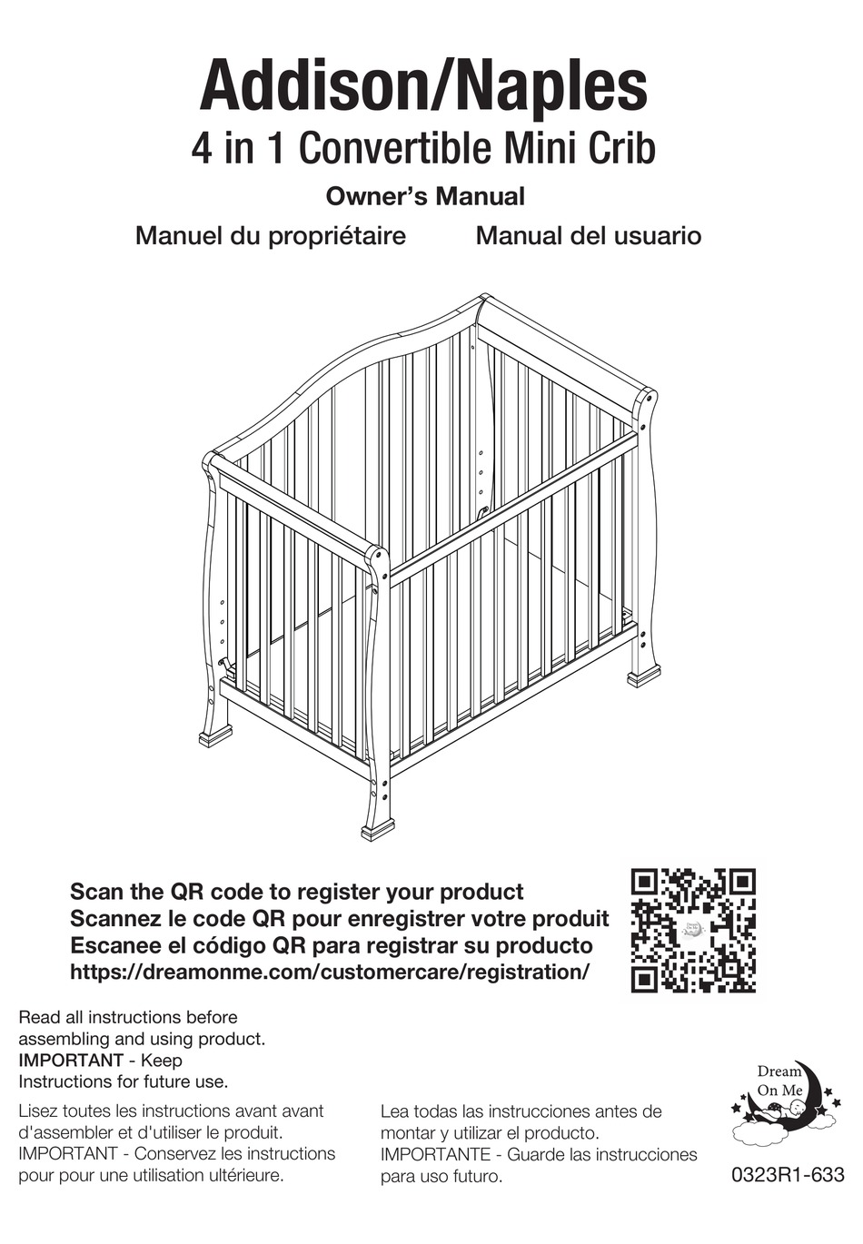 DREAM ON ME ADDISON OWNER'S MANUAL Pdf Download ManualsLib