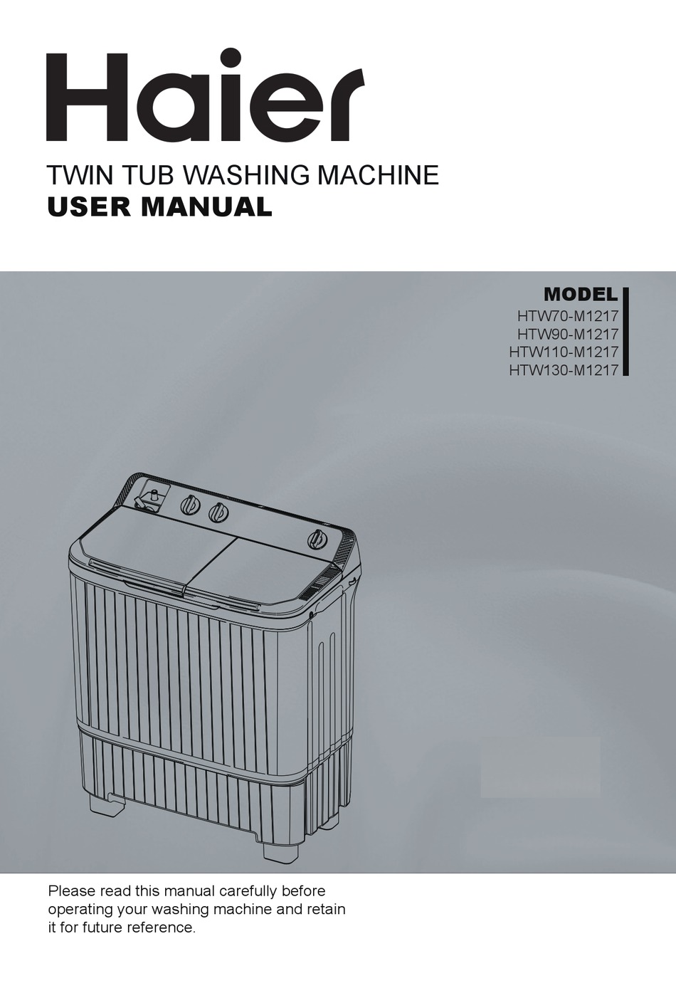 HAIER HTW70M1217 USER MANUAL Pdf Download ManualsLib
