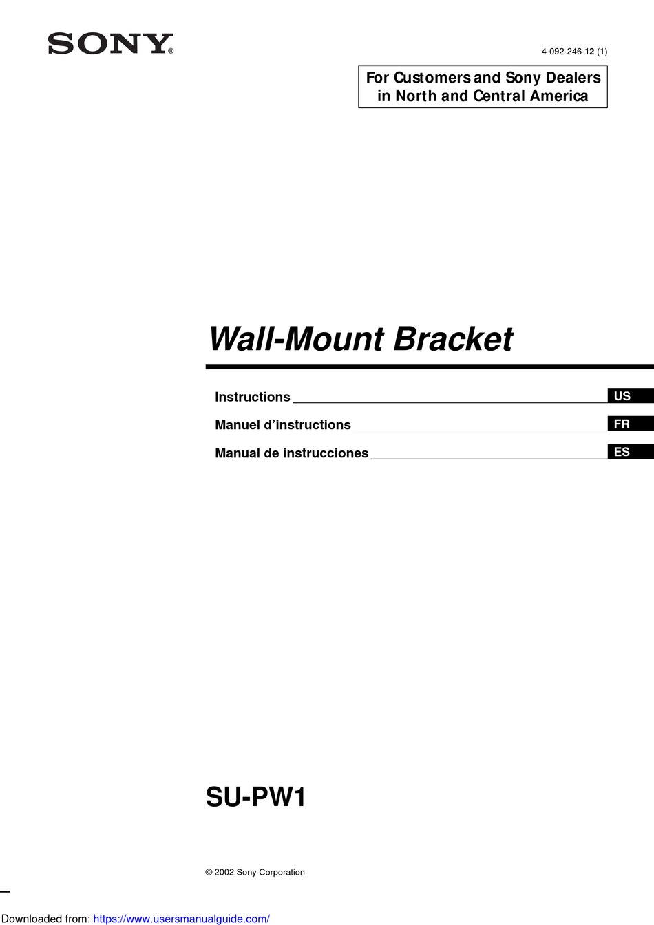 sony-su-pw1-instructions-manual-pdf-download-manualslib