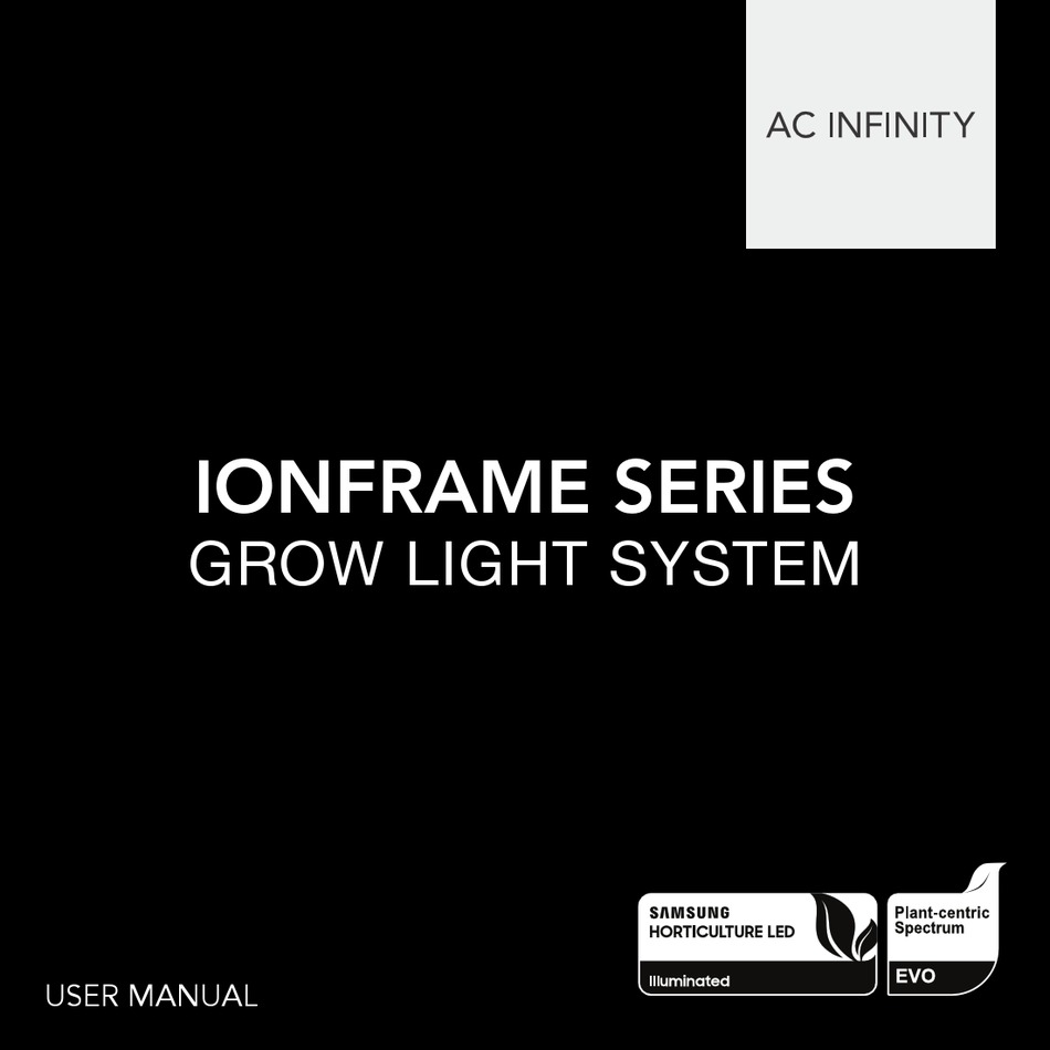 AC INFINITY IONFRAME SERIES USER MANUAL Pdf Download ManualsLib