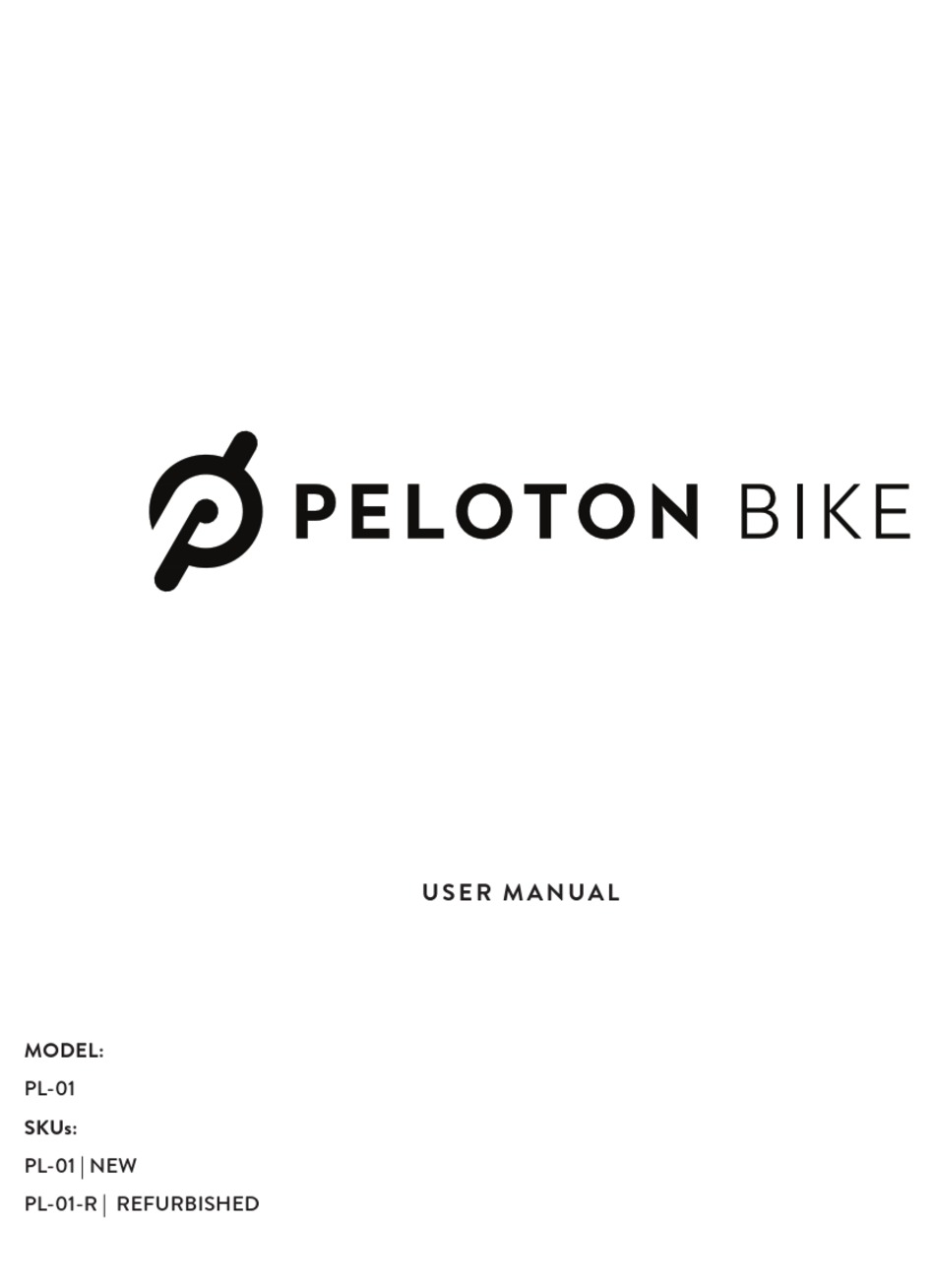 PELOTON PL01 USER MANUAL Pdf Download ManualsLib