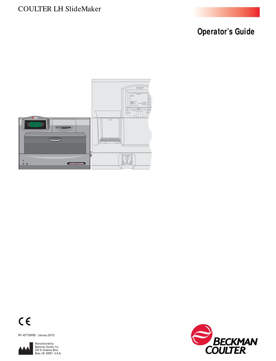 BECKMAN COULTER SLIDEMAKER LH 700 SERIES OPERATOR