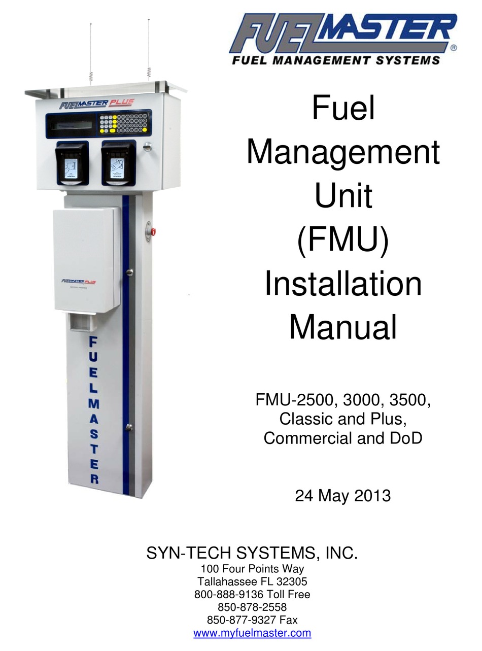 SYNTECH SYSTEMS FUELMASTER FMU2500 CLASSIC INSTALLATION MANUAL Pdf