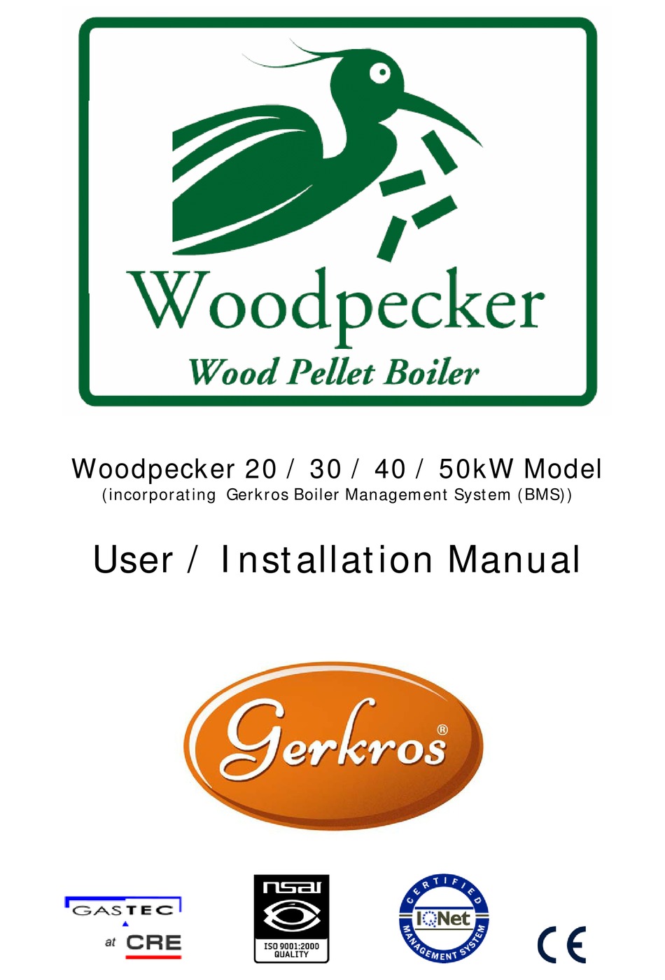 Table Of Contents - gerkros Woodpecker 20 kW Installation Manual [Page 2] |  ManualsLib