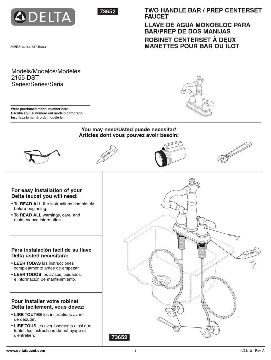 DELTA 2155DST QUICK START MANUAL Pdf Download ManualsLib
