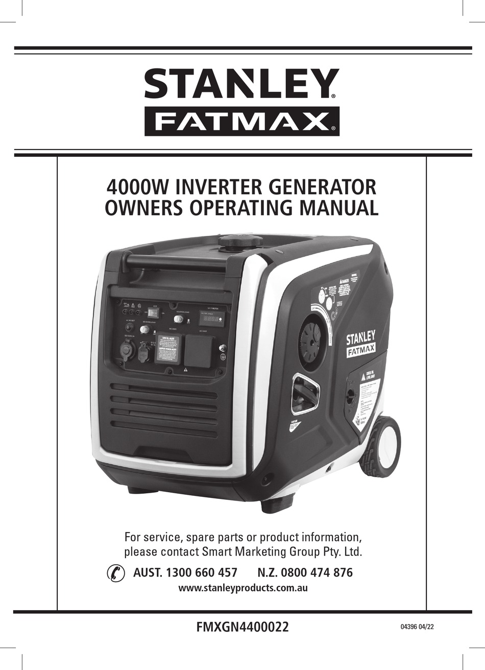STANLEY FATMAX FMXGN4400022 OWNER'S OPERATING MANUAL Pdf Download ManualsLib