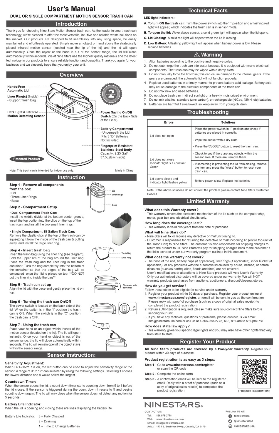 Nine Stars Dzt User Manual Pdf Download Manualslib