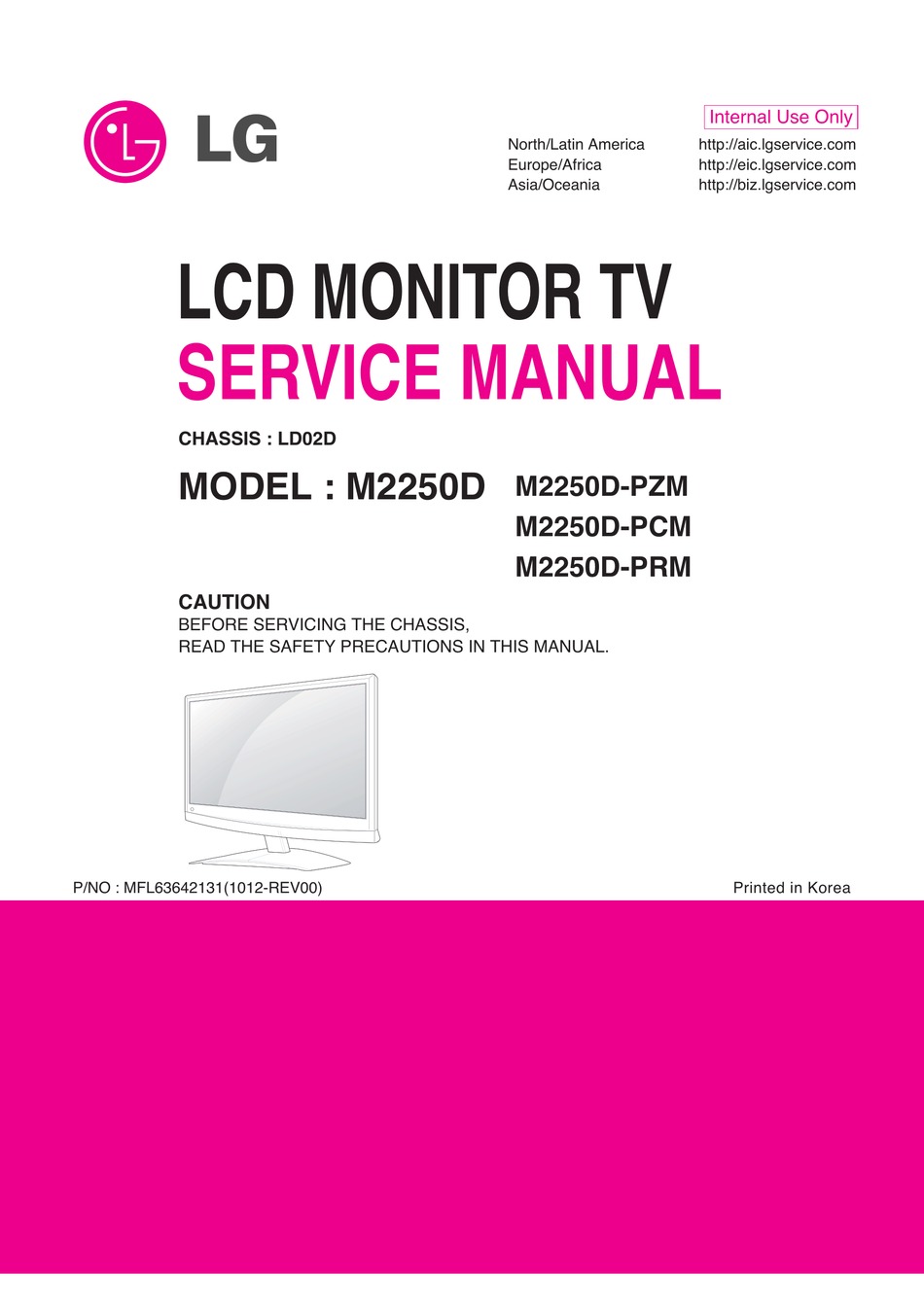 LG M2250DPZM SERVICE MANUAL Pdf Download ManualsLib