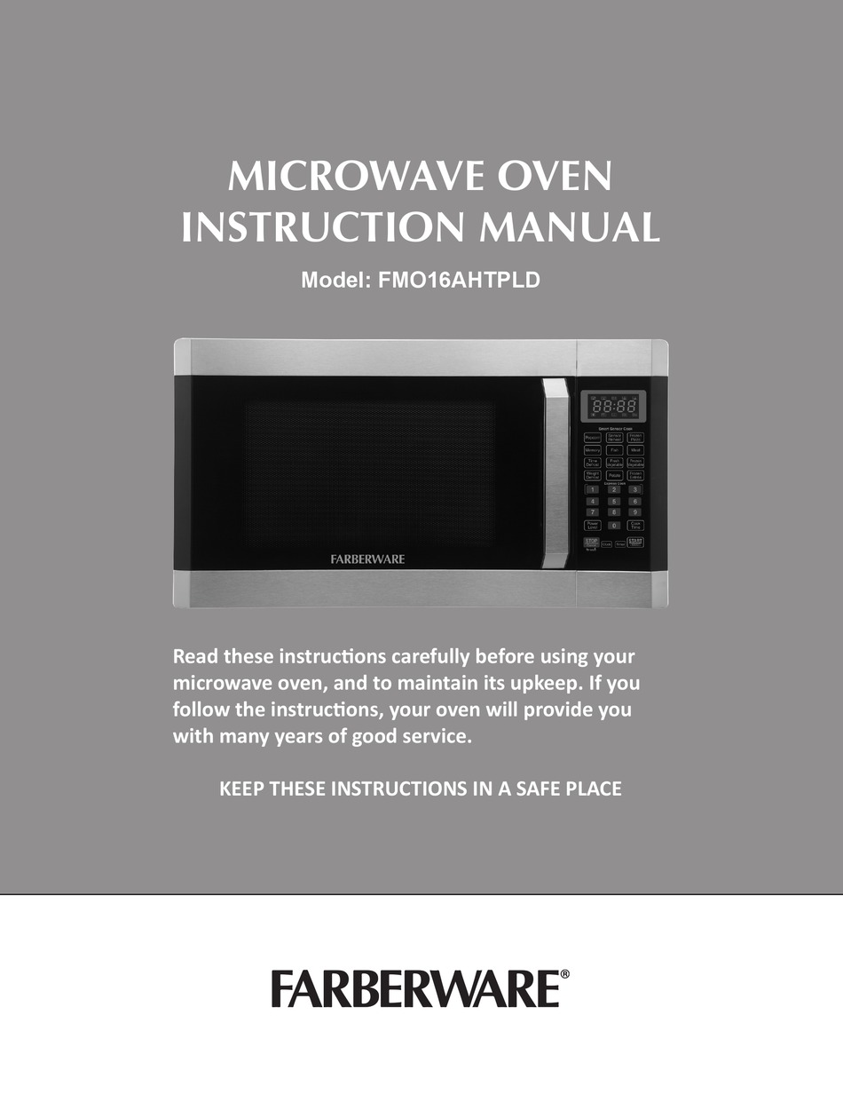 FARBERWARE FMO16AHTPLD INSTRUCTION MANUAL Pdf Download ManualsLib