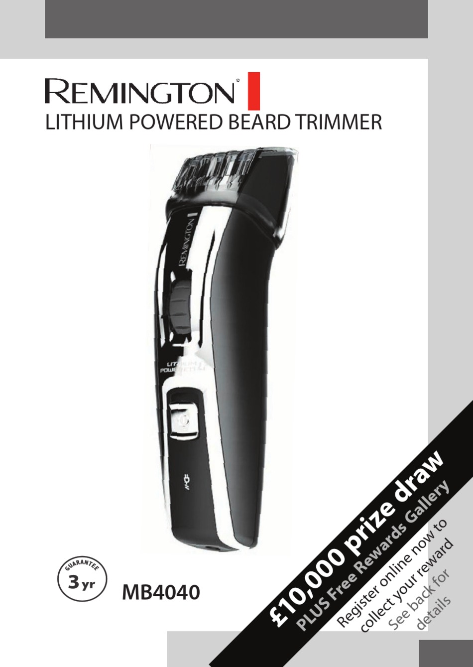 REMINGTON MB4040 MANUAL Pdf Download ManualsLib