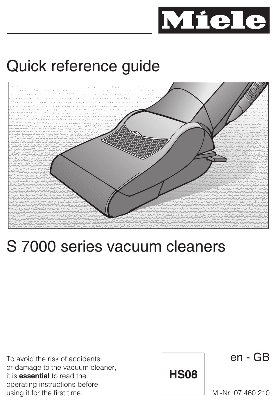 MIELE S 7000 SERIES QUICK REFERENCE MANUAL Pdf Download ManualsLib