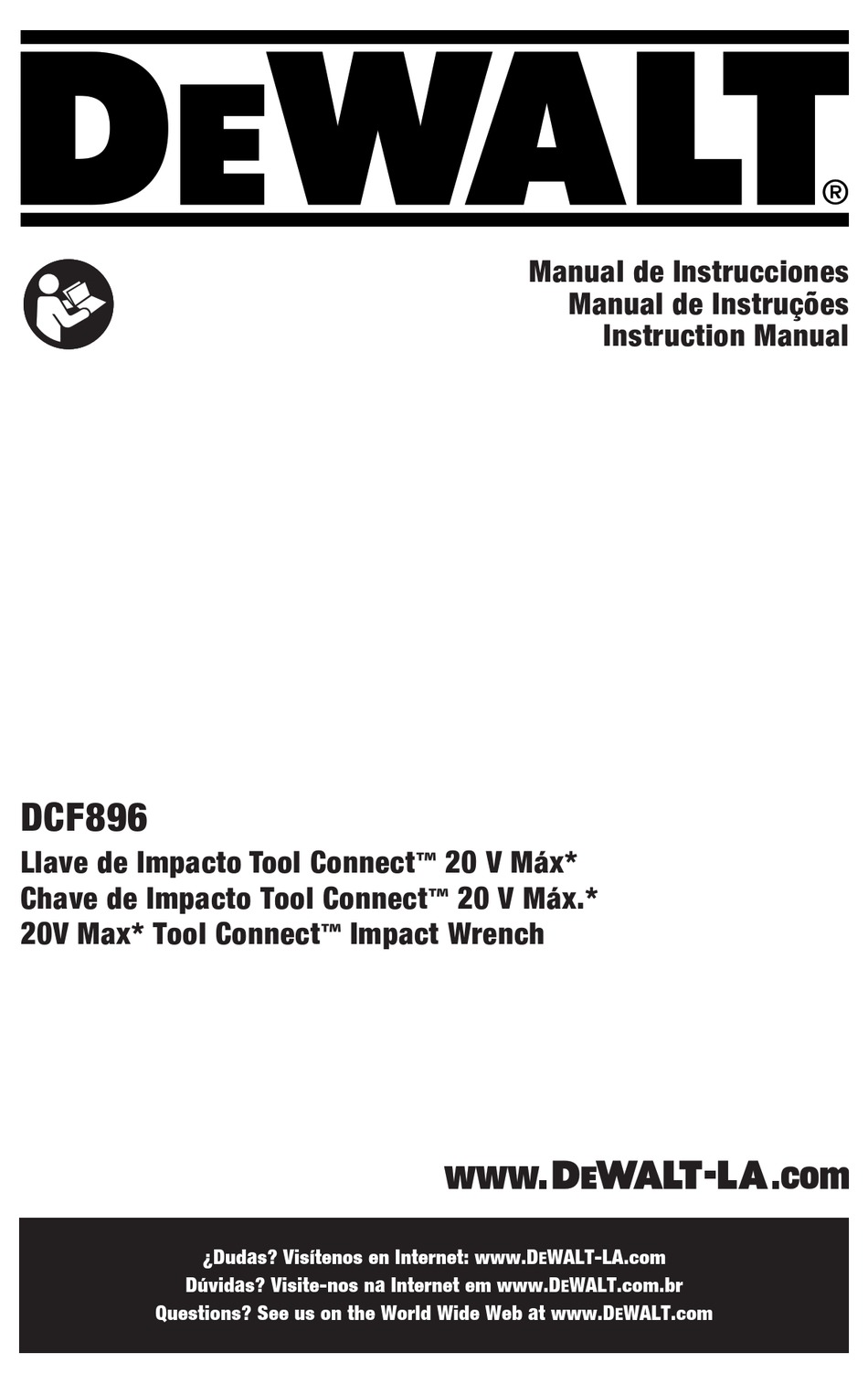 DEWALT TOOL CONNECT DCF896 INSTRUCTION MANUAL Pdf Download ManualsLib