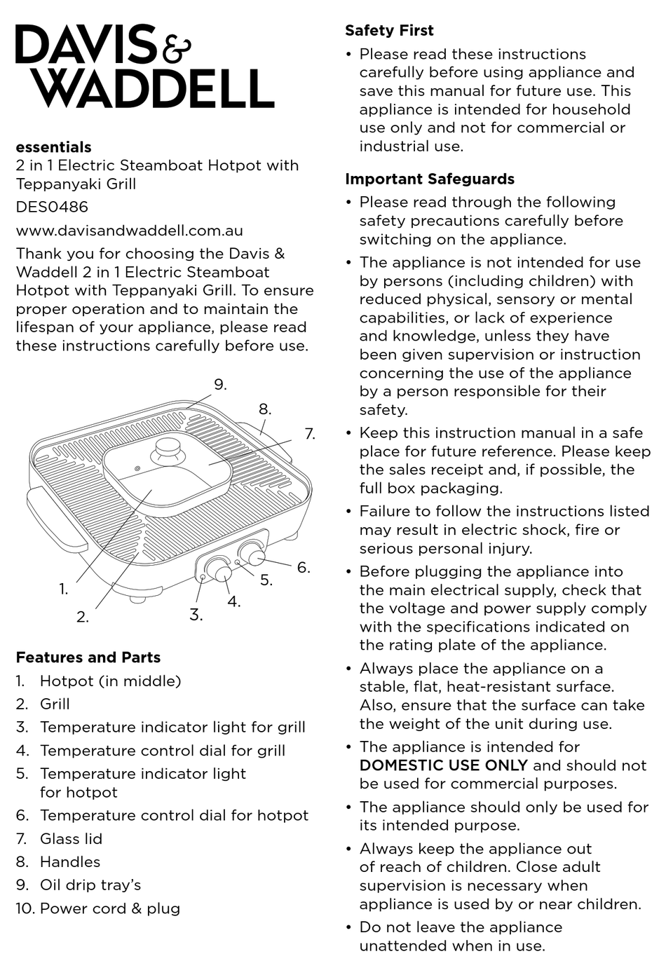 DAVIS & WADDELL DES0486 MANUAL Pdf Download ManualsLib