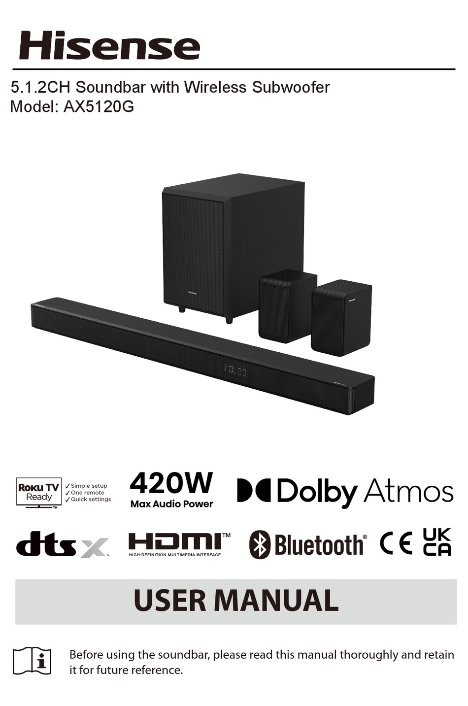 HISENSE AX5120G USER MANUAL Pdf Download ManualsLib