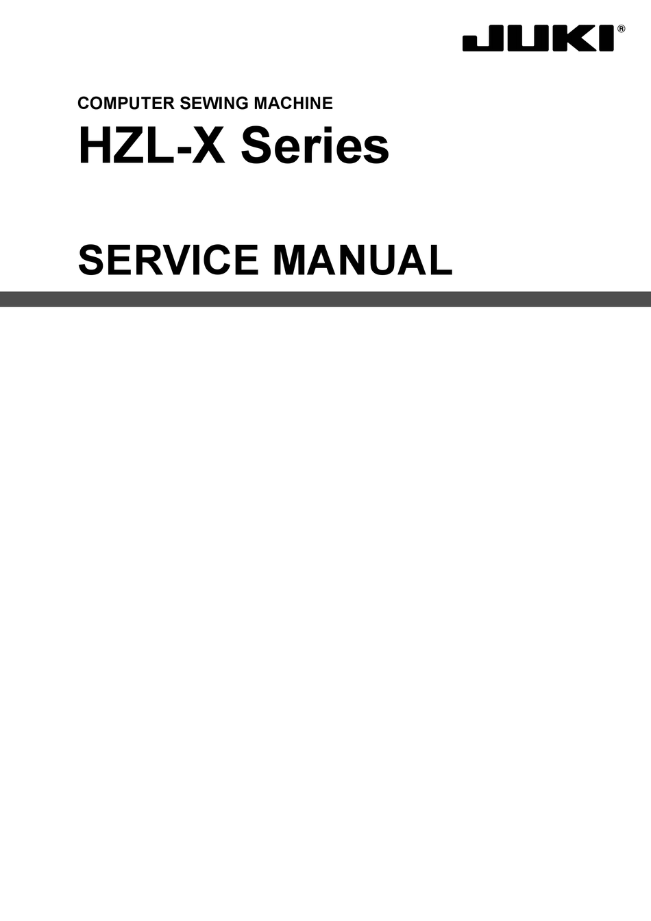 JUKI HZLX SERIES SERVICE MANUAL Pdf Download ManualsLib