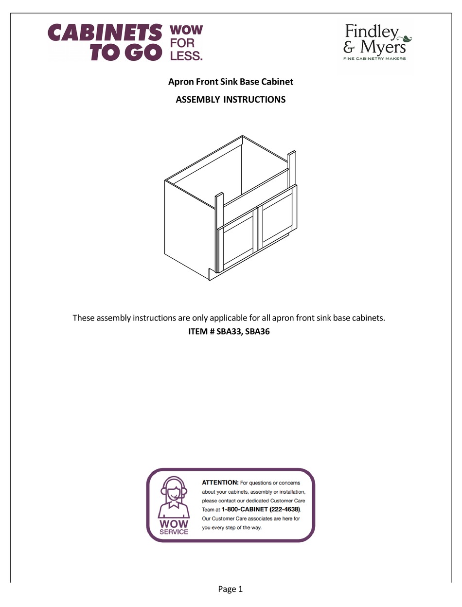 TO GO FINDLEY & MYERS SBA33 ASSEMBLY INSTRUCTIONS Pdf Download ManualsLib