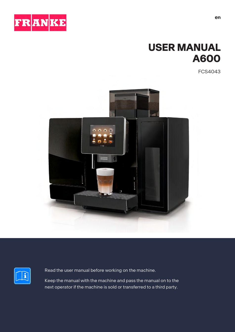 FRANKE A600 USER MANUAL Pdf Download ManualsLib