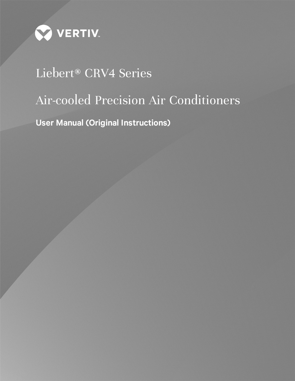 VERTIV LIEBERT CRV4 SERIES USER MANUAL Pdf Download | ManualsLib