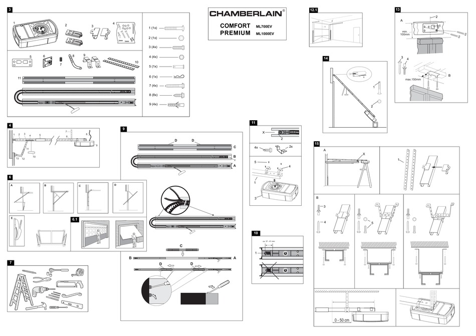 Chamberlain Comfort Premium Ml Ev Quick Start Manual Pdf Download Manualslib