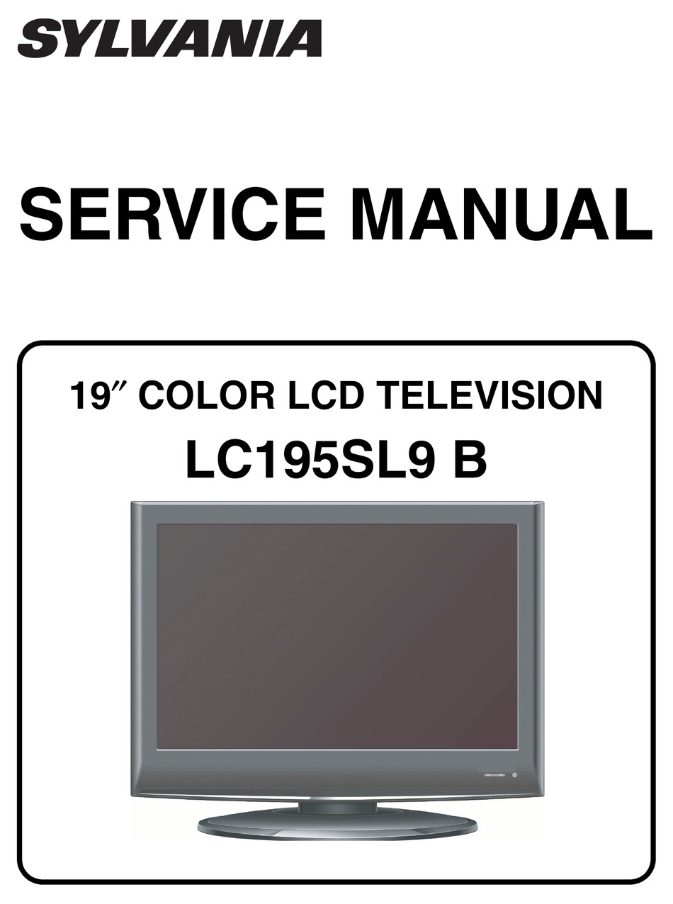 SYLVANIA LC195SL9 B SERVICE MANUAL Pdf Download | ManualsLib