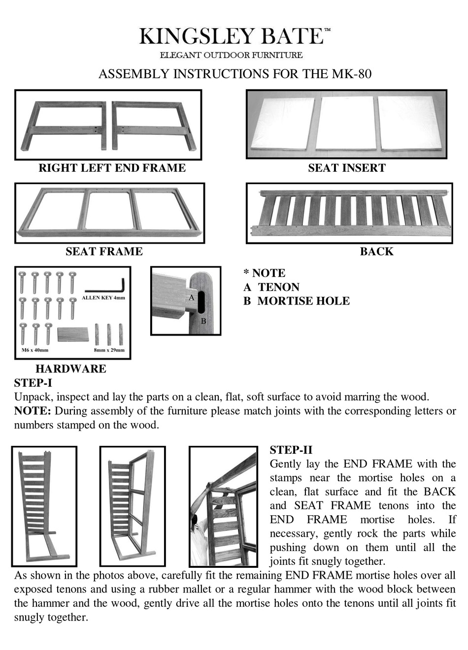 KINGSLEYBATE MONTAUK SOFA MK80 ASSEMBLY INSTRUCTIONS Pdf Download