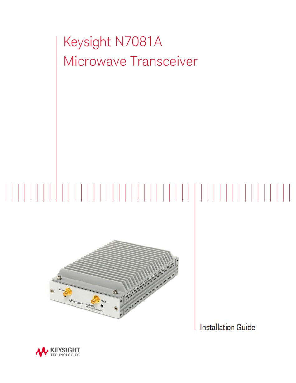KEYSIGHT N7081A INSTALLATION MANUAL Pdf Download ManualsLib