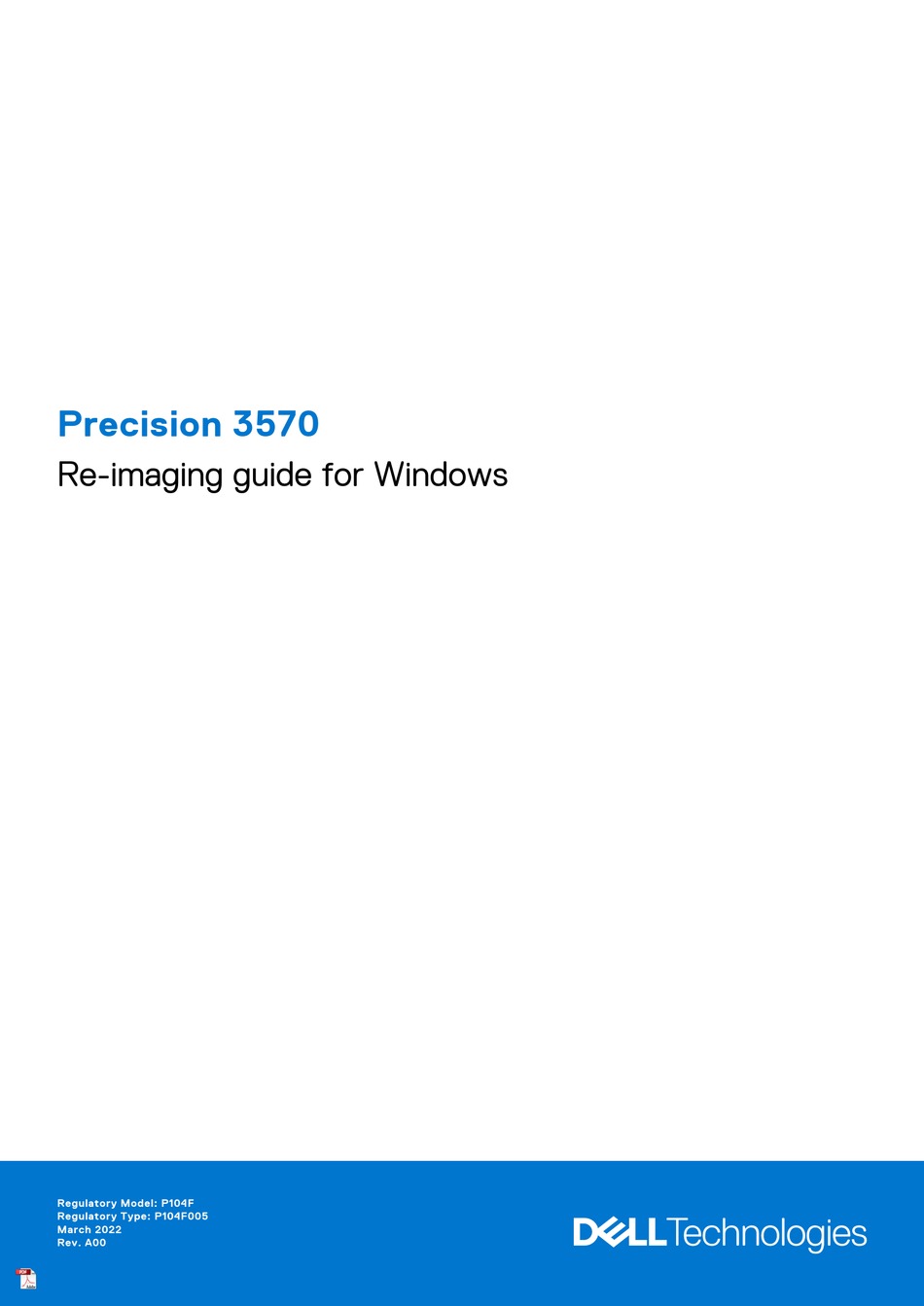 DELL PRECISION 3570 REIMAGING MANUAL Pdf Download ManualsLib