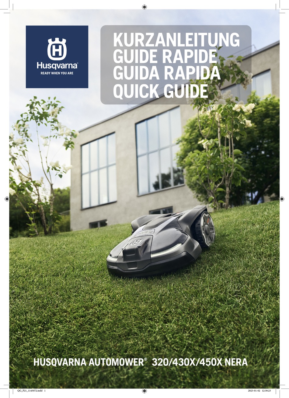 Husqvarna Automower Nera Quick Manual Pdf Download Manualslib