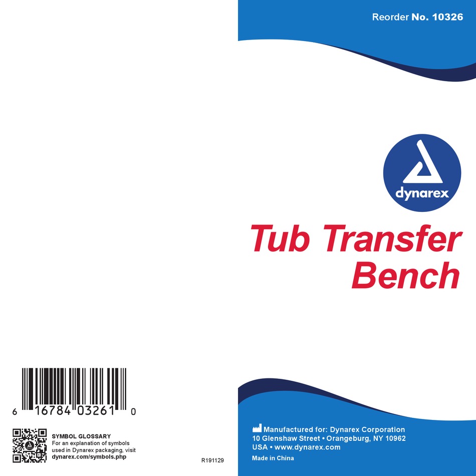 DYNAREX TUB TRANSFER BENCH MANUAL Pdf Download ManualsLib