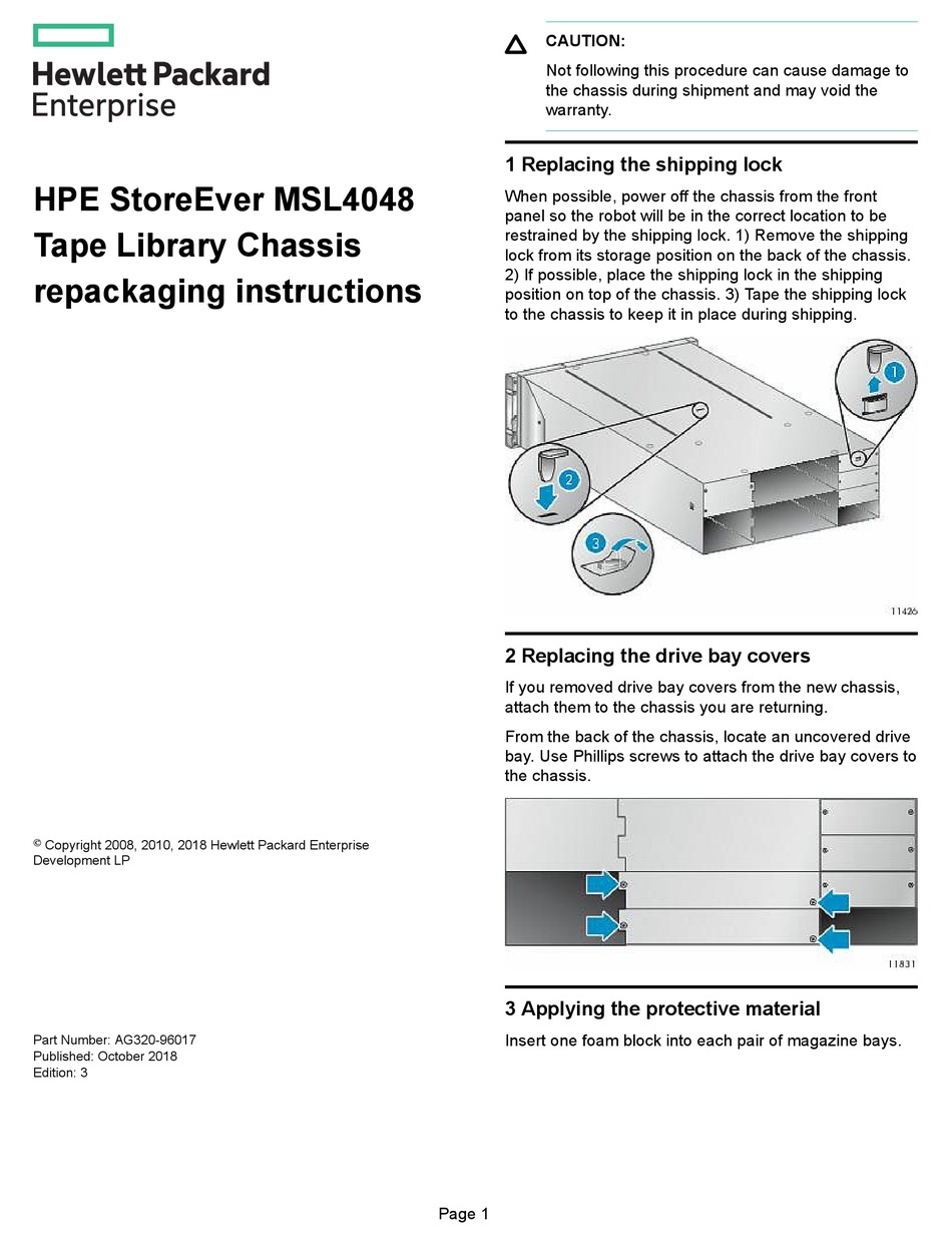 HPE STOREEVER MSL4048 INSTRUCTIONS Pdf Download ManualsLib