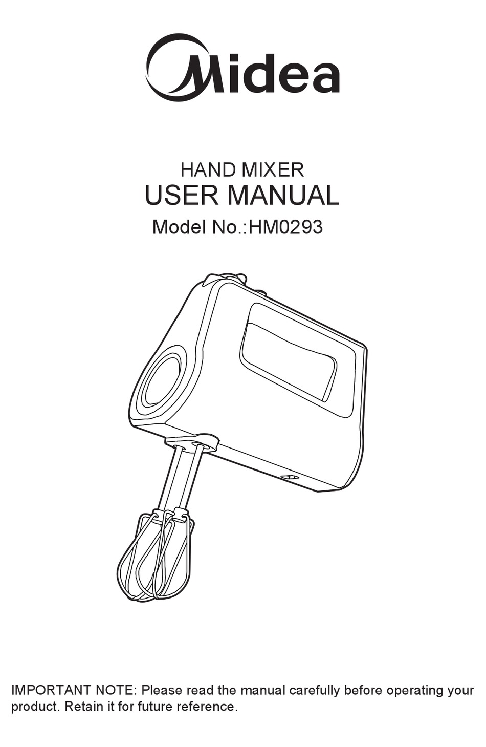 MIDEA HM0293 USER MANUAL Pdf Download | ManualsLib